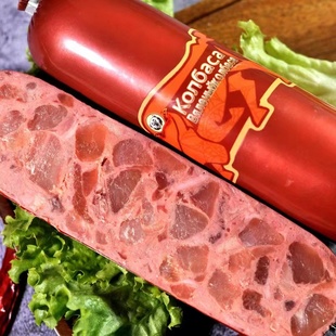 俄罗斯风味牛筋肠俄式 网红 牛肉香肠大块肉筋火腿肠食品350克包装