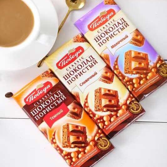 俄羅斯進口勝利經典黑巧克力