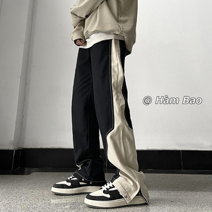 美式复古街头拉链开叉高街直筒牛仔裤4 XZ502-K632-P65 控88图片
