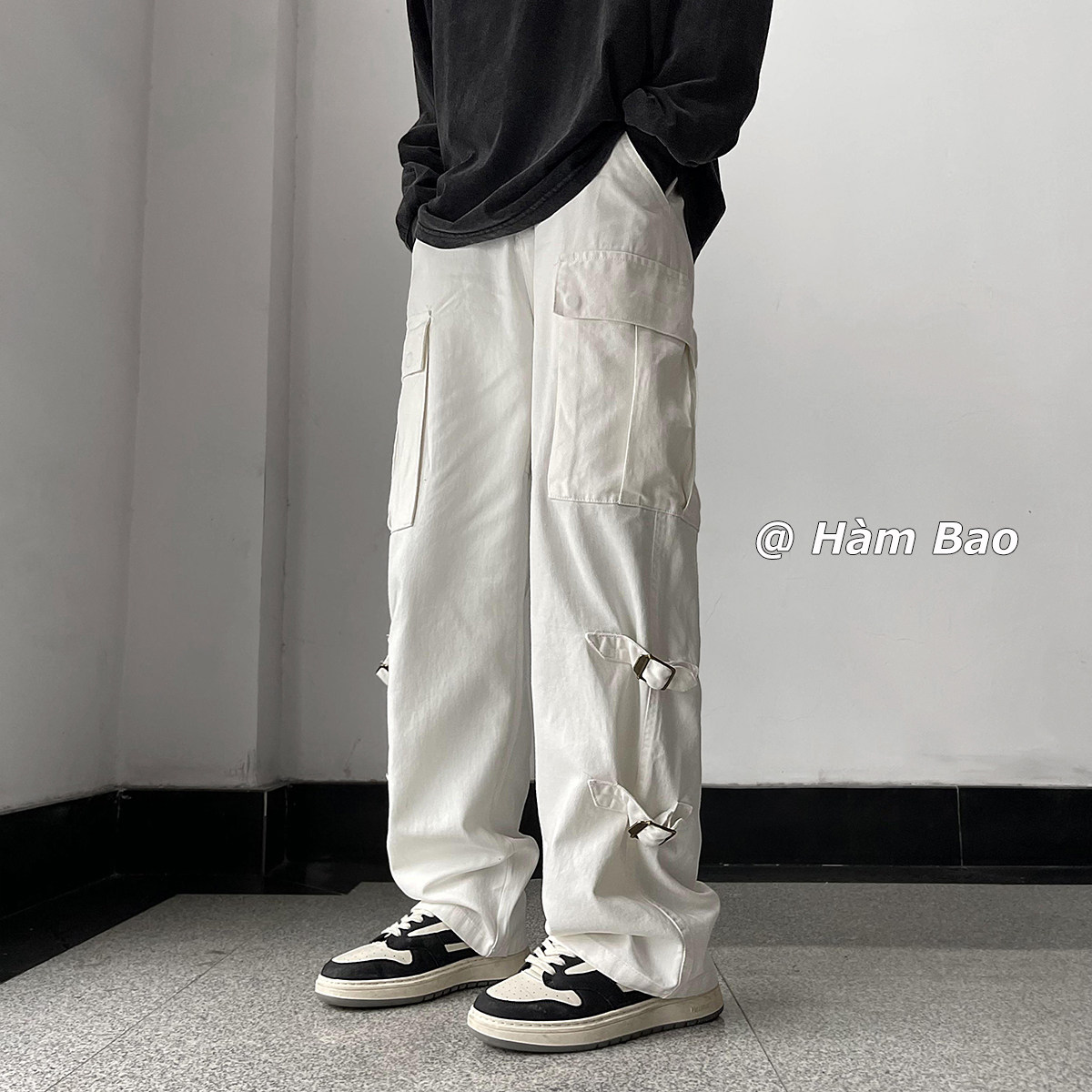美式复古街头金属扣设计工装裤3【955涤】XZ502-K631-P65控78,男装休闲裤,星座502