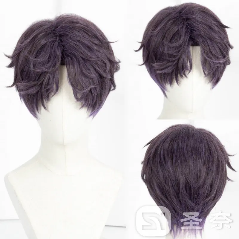 【圣奈】祁煜 恋与深空 打毛顶 造型款cos假发 还原挑染