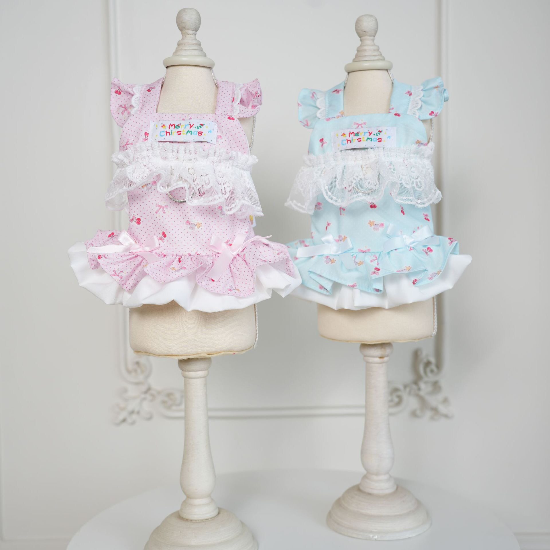 26春夏新品！棒棒糖de甜甜樱桃小飞袖连衣裙 约克夏公主裙比熊裙