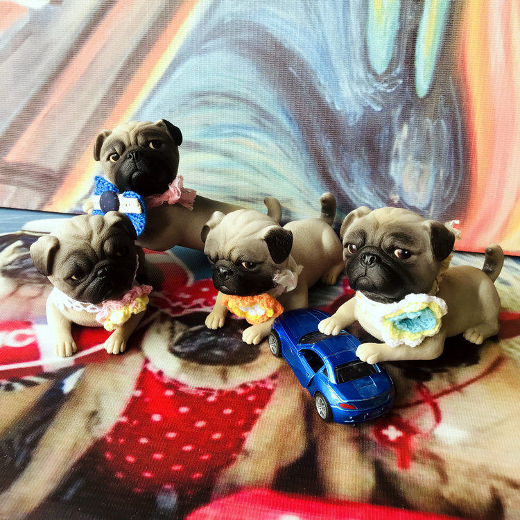 巴哥玩偶哈巴狗汽车饰品pug巴哥周边公仔摇头八哥玩偶沙皮狗礼物