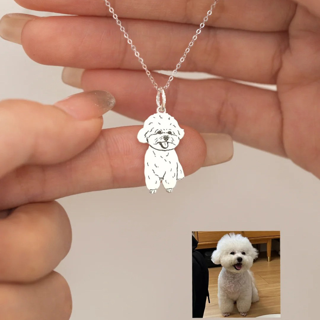 私人定制戒指宠物周边定制照片diy项链猫咪狗狗头像925银来图刻字