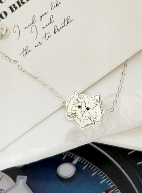 宠物照片定制925纯银饰原创设计手链小猫咪狗狗宠物纪念品diy首饰