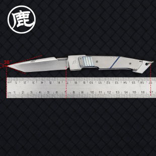 CUDEMAN大象先生户外装 备星舰小直刀野营工具缎面拉丝打磨小刀