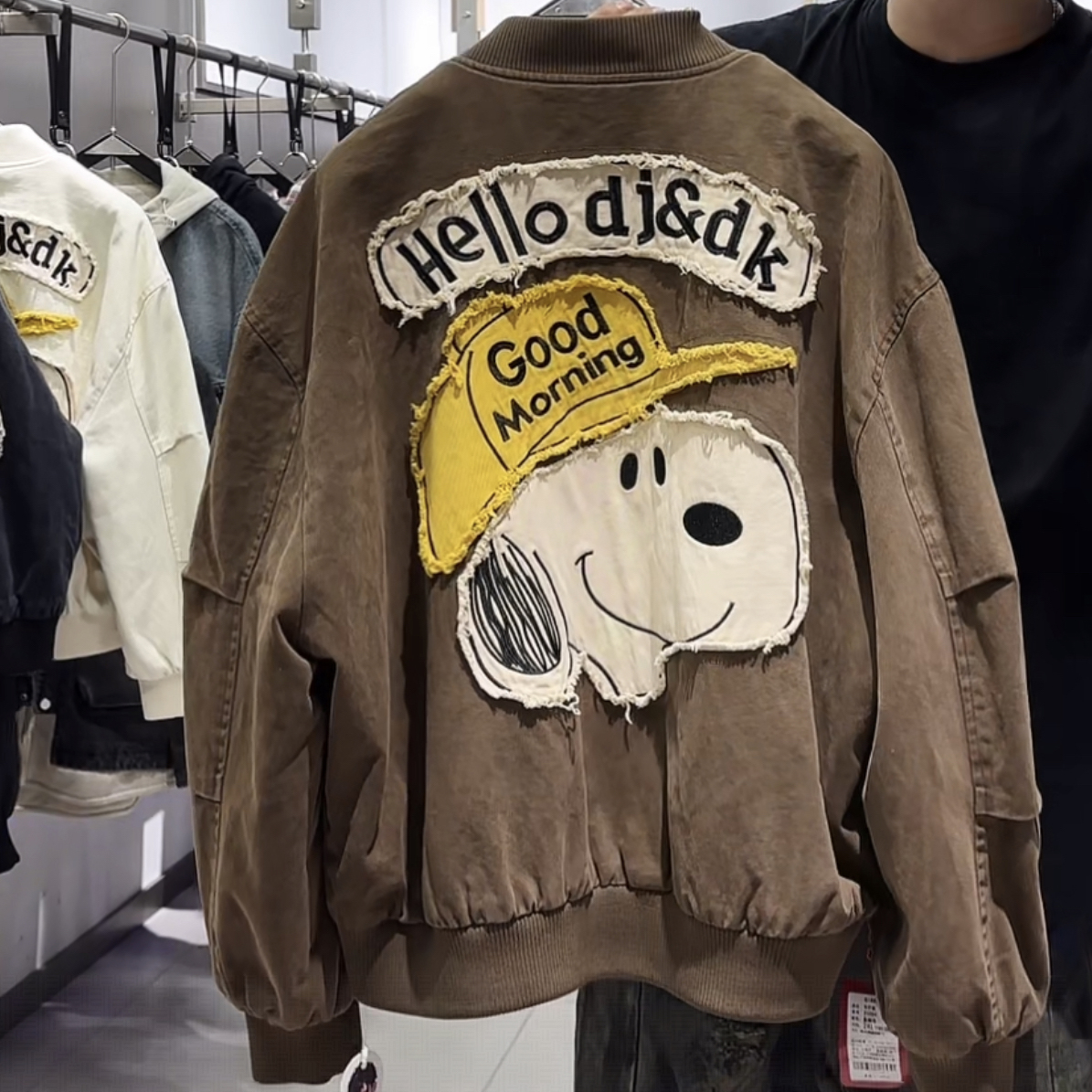 3861 小众潮牌拼接夹克棉服外套美式宽松棒球服男女同款情侣外套