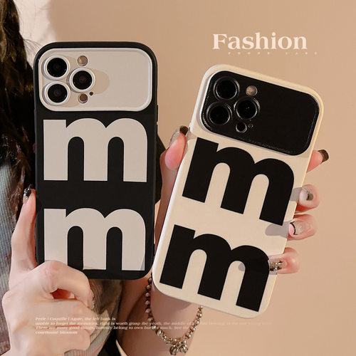 小众简约字母M适用iphone17苹果15手机壳18pro max个性11潮16软XR