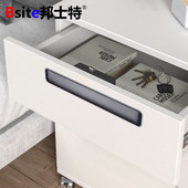 一体成型衣柜内嵌拉手白色黑色嵌入式 开槽抽屉厨柜柜门隐形暗拉手