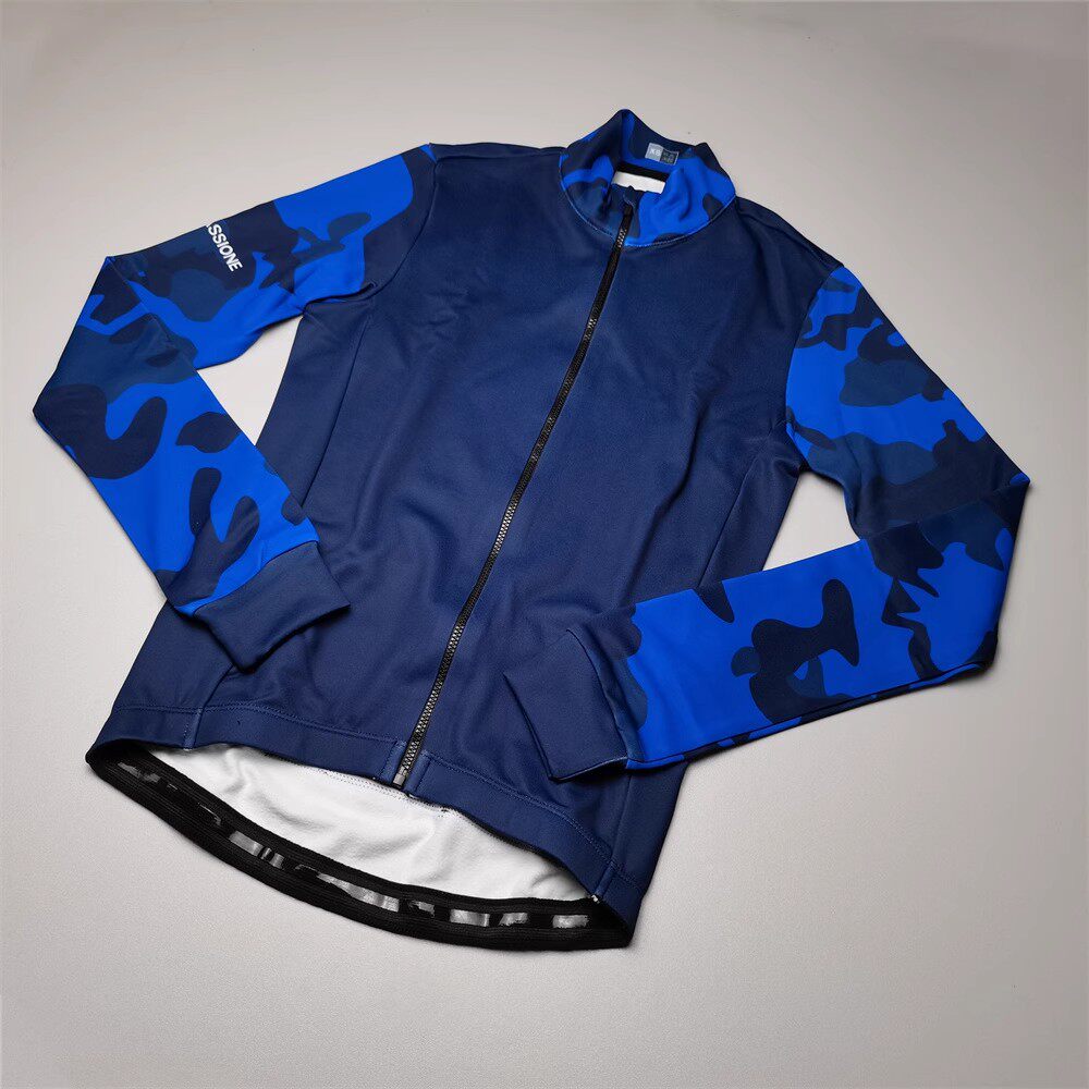laPASSIONE亏本清仓冬季抓绒长袖骑行服公路车保暖迷彩多色可选