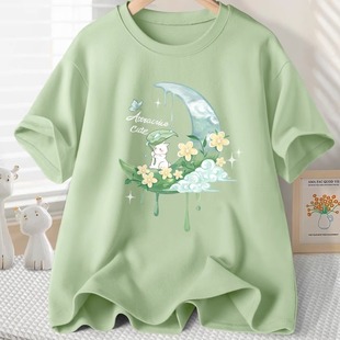 夏装 t恤女夏款 2025新款 体恤设计感 初中学生半袖 女装 夏季 学生短袖