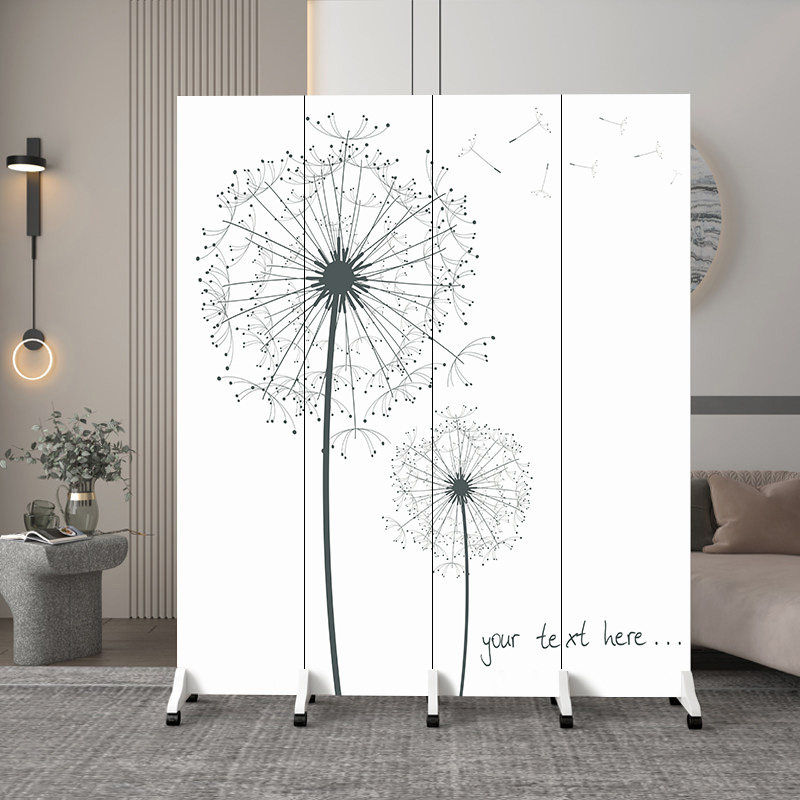 简约现代屏风折叠移动客厅家用卧室遮挡带轮子隔断美容院简易折屏