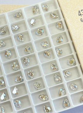 花式石 4320水滴 6*4MM 001MOL月光白华子美甲钻超闪堆钻穿戴美甲