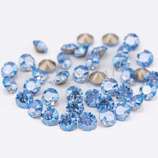 施华配件超闪 华子美甲钻奥地利水晶正品 尖底钻 211MOL浅蓝月光