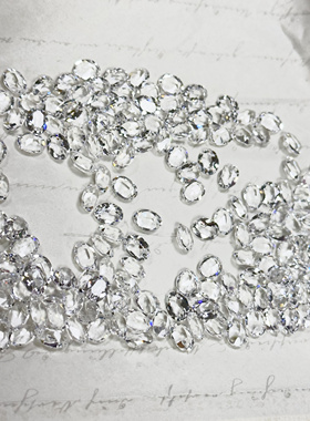 花式石 4120鸽子蛋 透底U底 8*6MM 001白色 华子美甲钻闪穿戴美甲