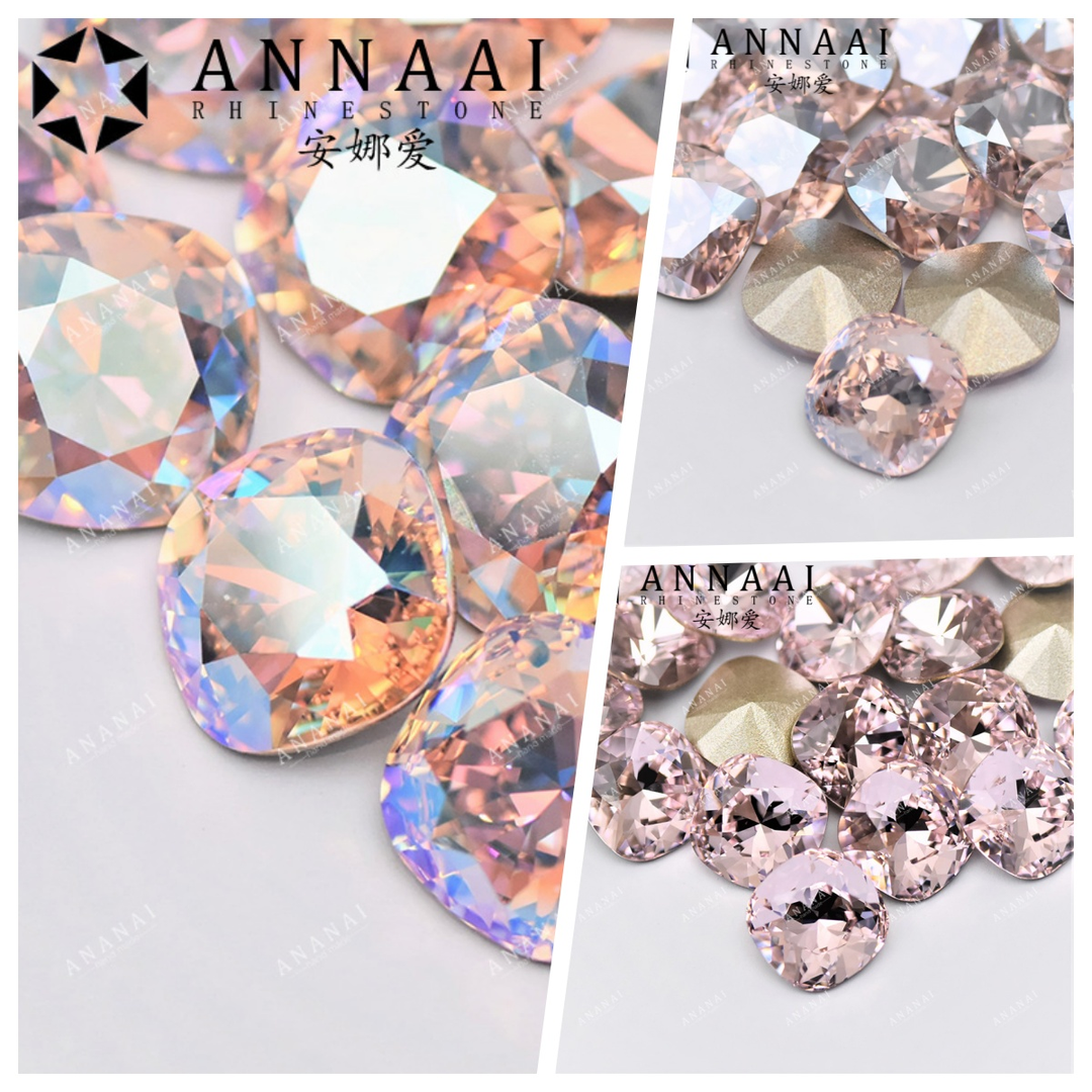 花式石 4470肥方 508蔷薇粉合集 美甲钻穿戴甲饰品奥地利水晶华子