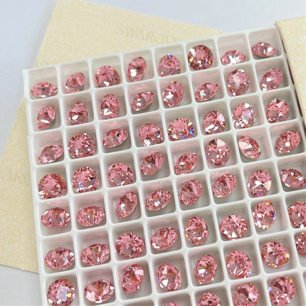 尖底钻 SS29 223浅粉 华子美甲钻DIY奥钻超闪堆钻穿戴美甲