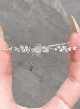 999纯银玉髓葫芦手链轻奢小众精致高级感新中式女款闺蜜生日礼物