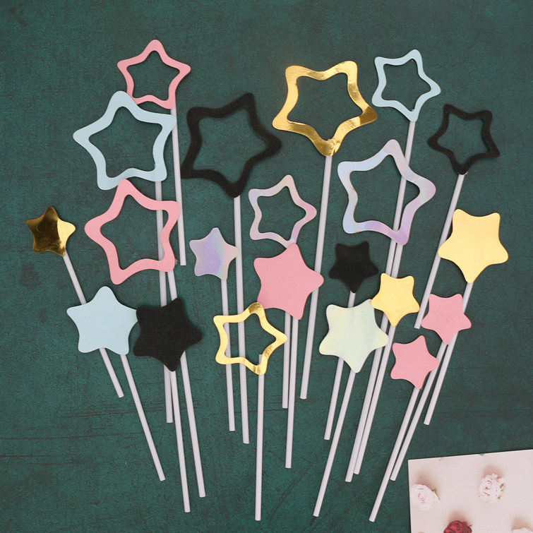 翻糖生日派对婚礼甜品台布置新款五角星蛋糕插牌星星装饰镂空星星|ruв категории фестиваль товаров/подарок, одеваться товаров - от Buy2taobao.com для оказания профессиональной услуги покупки агента Taobao