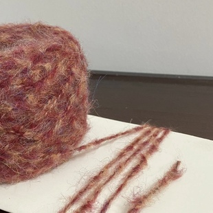 DIY马海毛豆豆毛线长毛中粗钩针编织正品织毛衣围巾帽子钩织线材