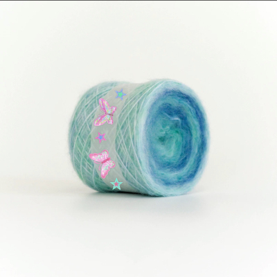 马海系列｜Mohair渐变特色马海中粗diy手工冬季长段染长绒毛线50g