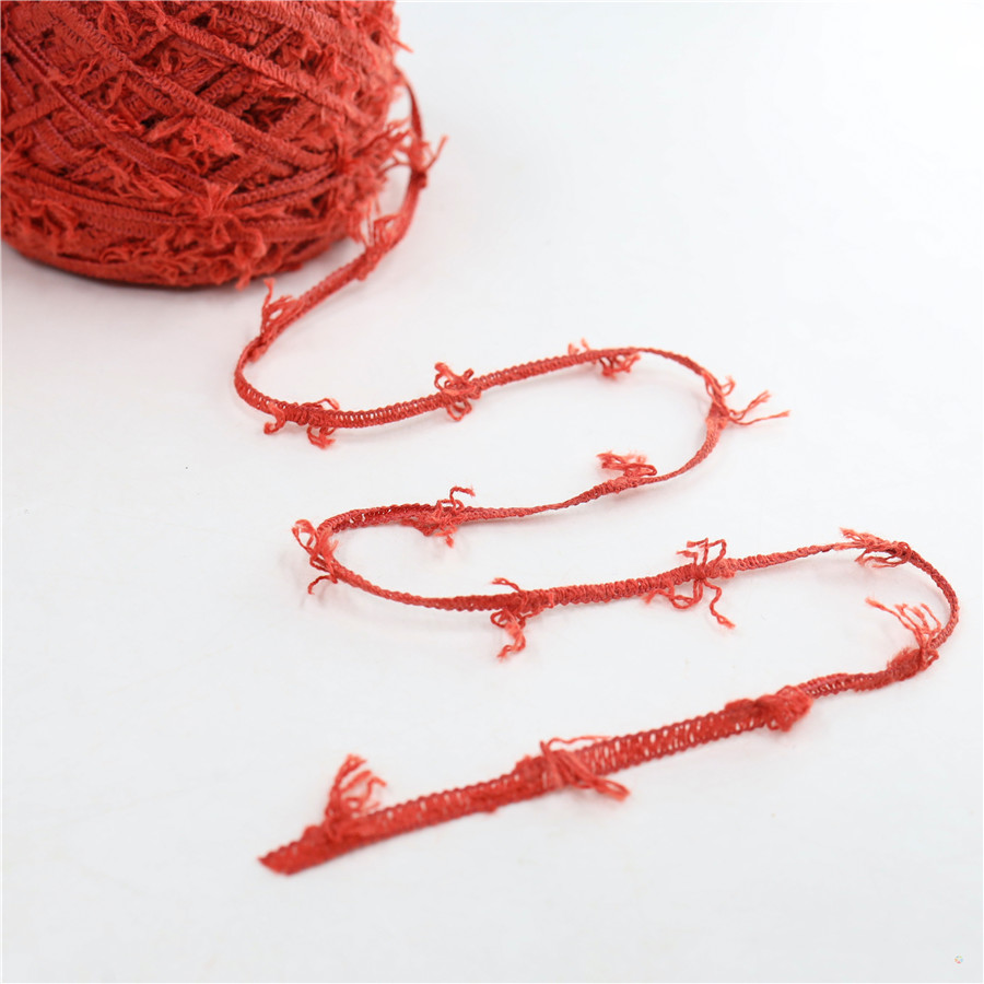 DIY流苏纱麻花带子纱毛线长毛中粗钩针编织毛衣围巾帽子钩织线材