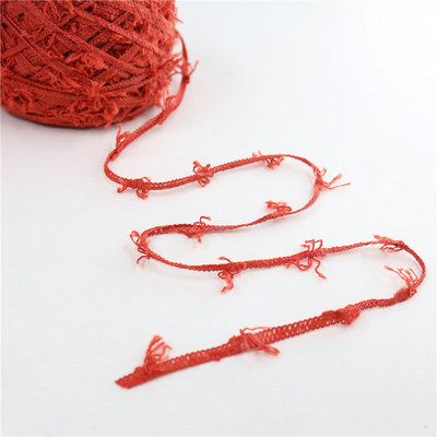 DIY流苏纱麻花带子纱毛线长毛中粗钩针编织毛衣围巾帽子钩织线材
