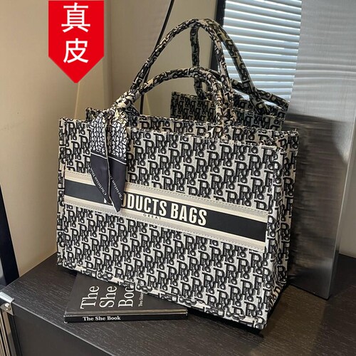 香港品牌真皮手提单肩托特包