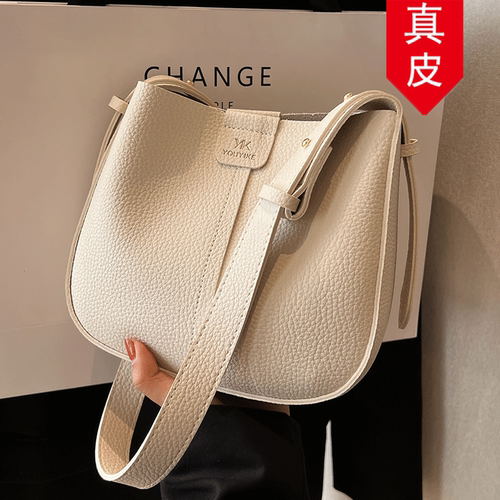香港品牌真皮大容量水桶包