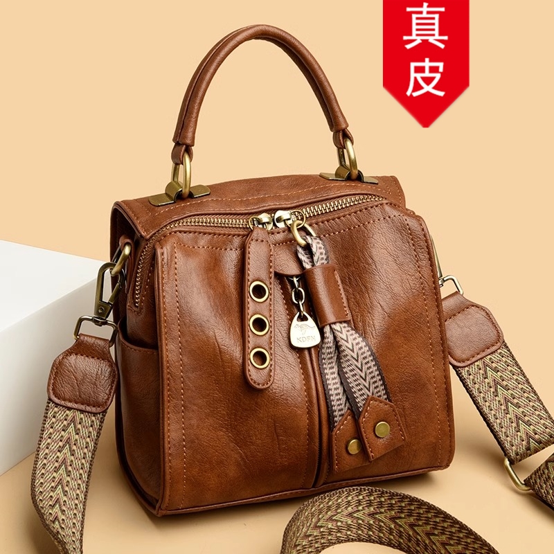香港代购波士顿包单肩斜挎包女2025新款真皮手提包休闲百搭枕头包