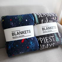 午睡毯加厚办公室盖腿小毛毯法兰绒沙发毯空调毯子单人珊瑚绒盖毯