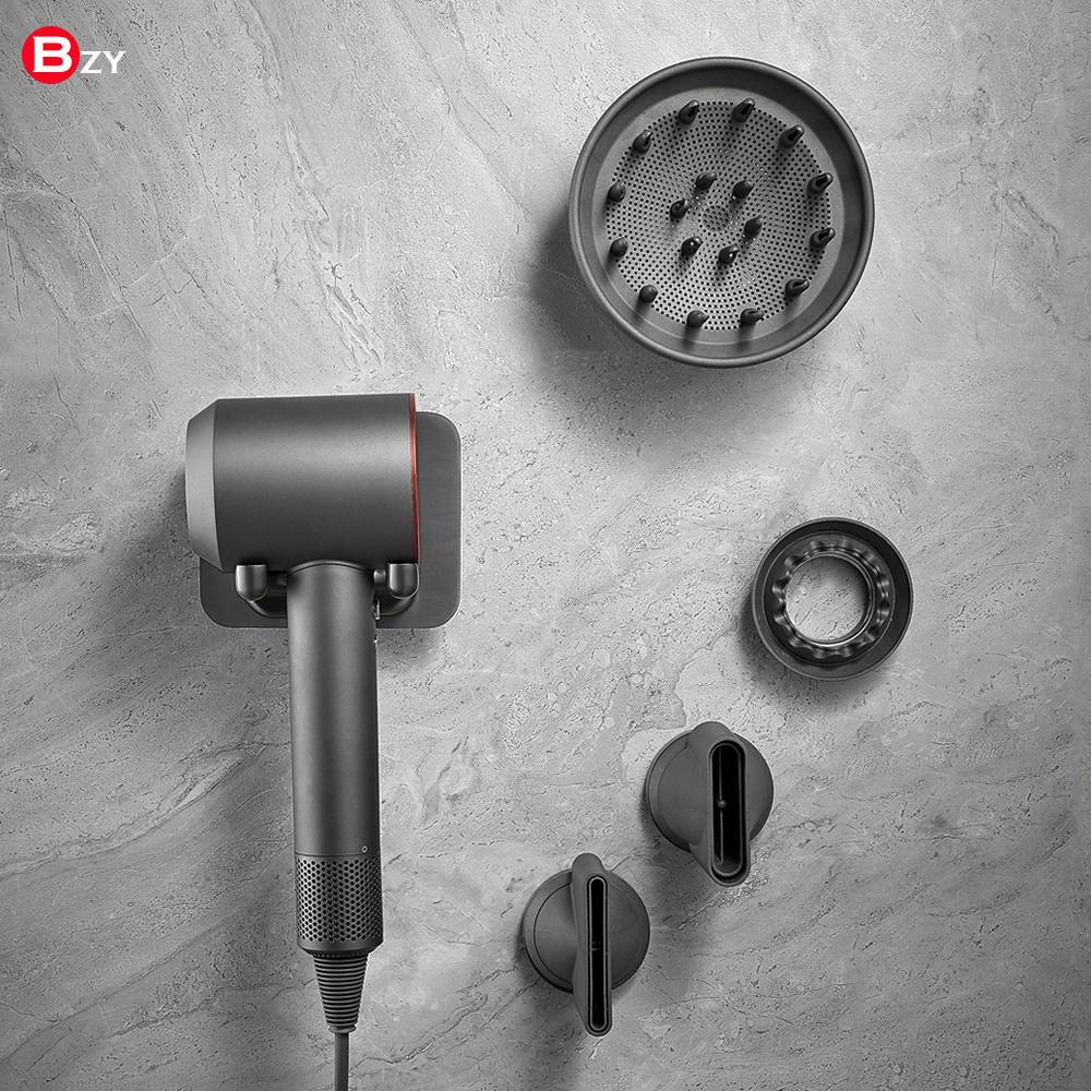 适用戴森免钉吹风机置物架枪灰色