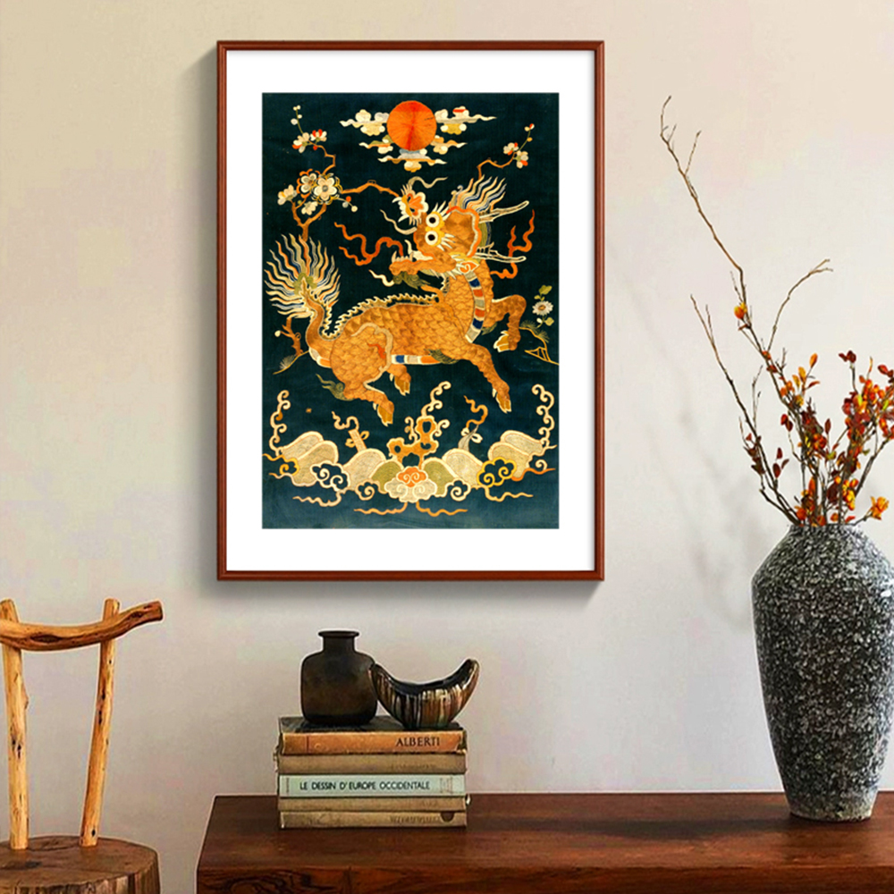 蒙娜丽莎十字绣新款麒麟献瑞