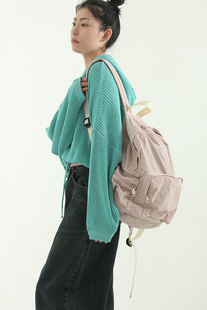 韩国品牌买手款 string pocket backpack 多口袋运动休闲双肩背包