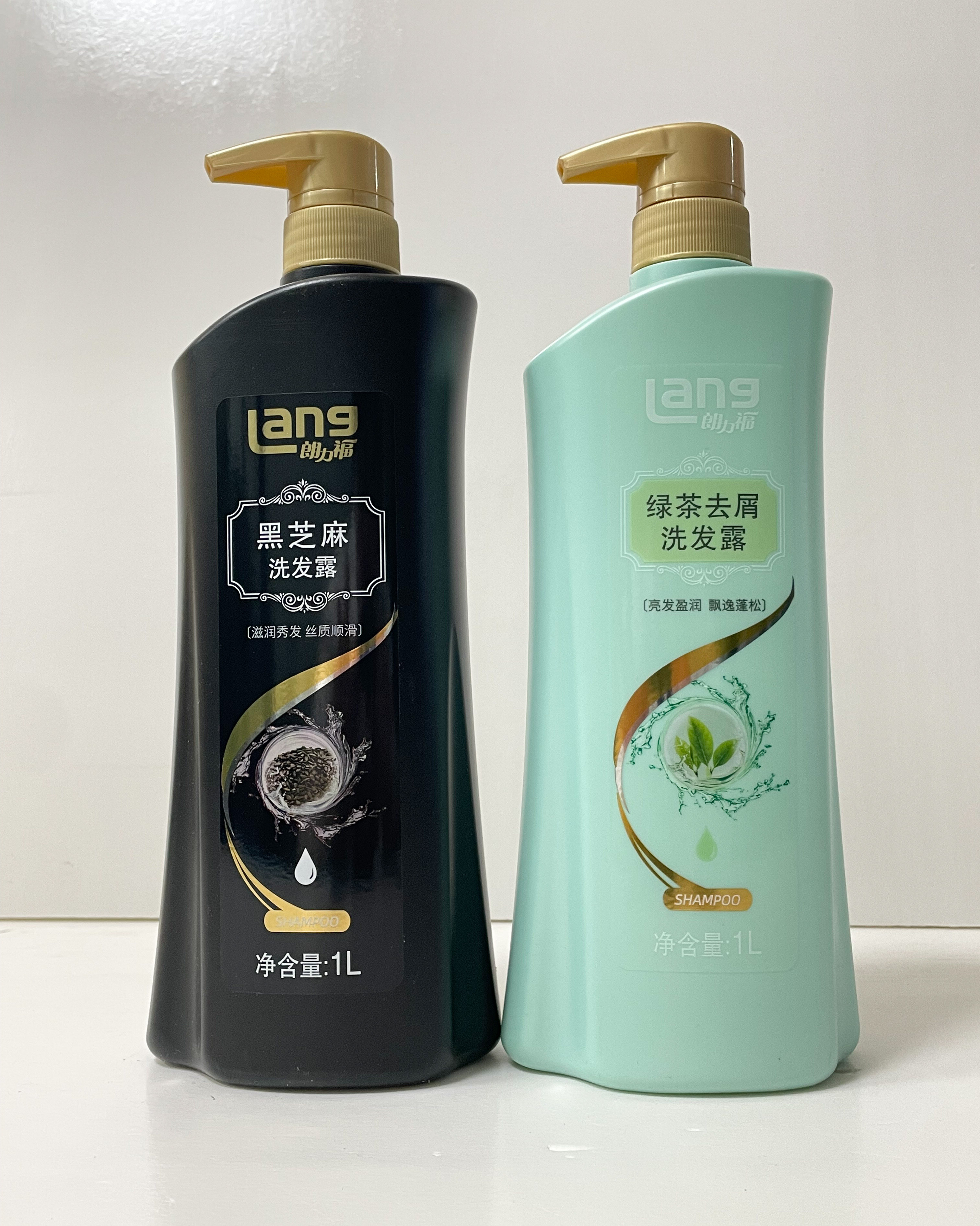 朗力福黑芝麻洗发露/绿茶去屑洗发露 滋润秀发丝质顺滑亮发盈润