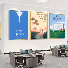 办公室装饰画励志挂画公司企业文化墙走廊标语海报会议室壁画海报