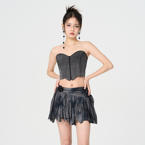 IUNAELUMEN辣妹性感抹胸上衣女