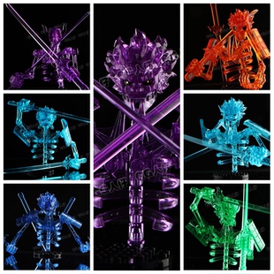 积木人仔火影忍者宇智波鼬神佐助斑带土须佐能乎骨架拼装玩具手办