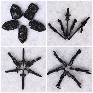 第三方战锤武器积木人仔适用乐高MOC武器配件包拼装玩具喷爆矢枪