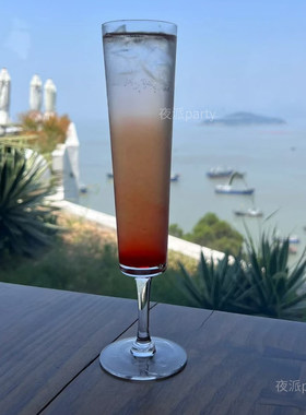 日式水晶高脚鸡尾酒杯创意个性古典香槟杯女士特调酒杯奶昔果汁杯