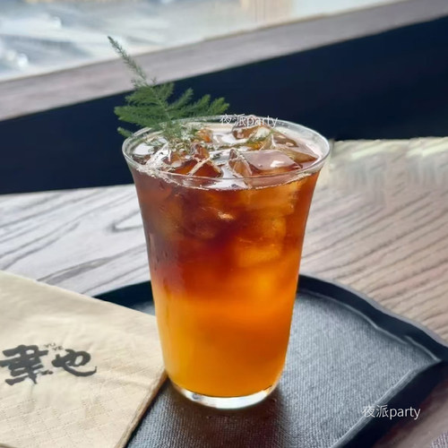 ins简约扩口透明玻璃杯水杯冰咖啡杯牛奶杯鸡尾酒杯特调饮品杯子