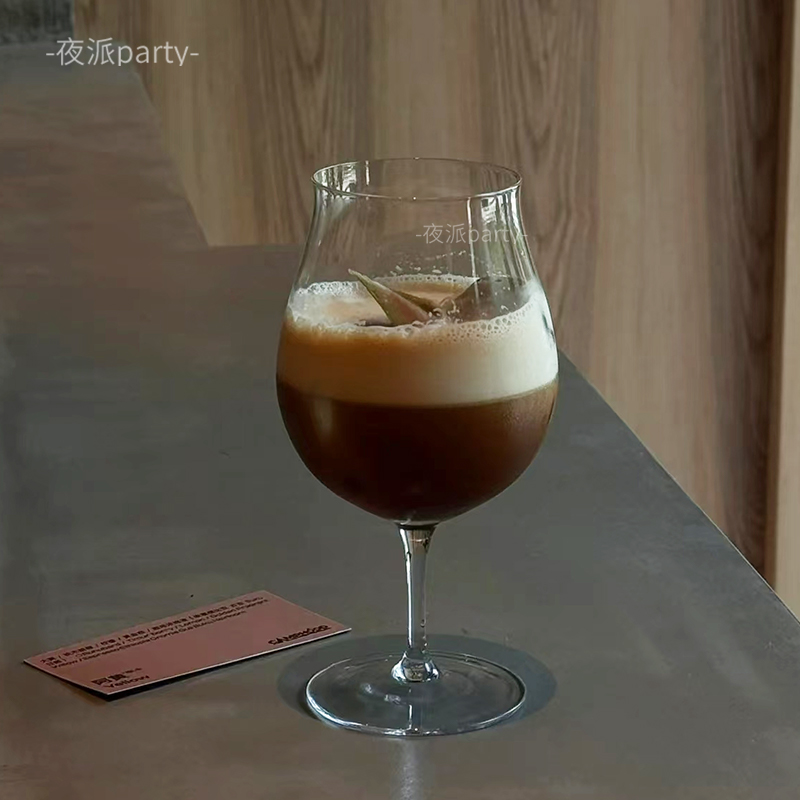 日式木村聯(lián)名款矮腳大肚紅酒杯雞尾酒杯白葡萄酒香檳杯特調(diào)水晶杯