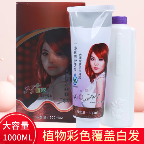 首邦诗桦诺生态染发剂无氨炫彩珍珠彩盖白染发霜500mlX2无刺激