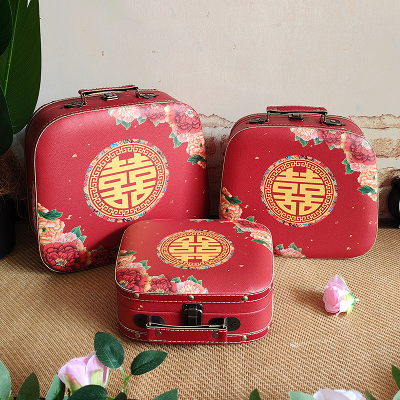 手提行李箱旅行箱迷你登机化妆包子母小箱子结婚礼金箱子生日礼盒