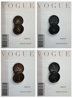 真牛角细边大衣钮扣diy适用于西装男装女装上衣裤扣风衣百搭