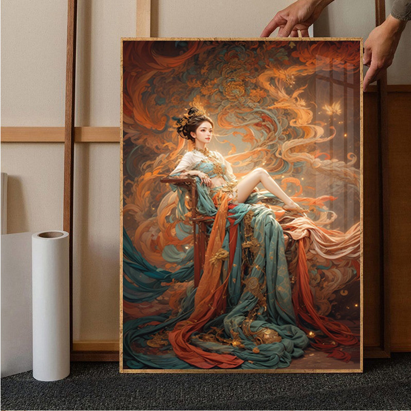 敦煌国风大赏钻石画2025新款客厅带框十字绣手工diy点钻砖石贴画