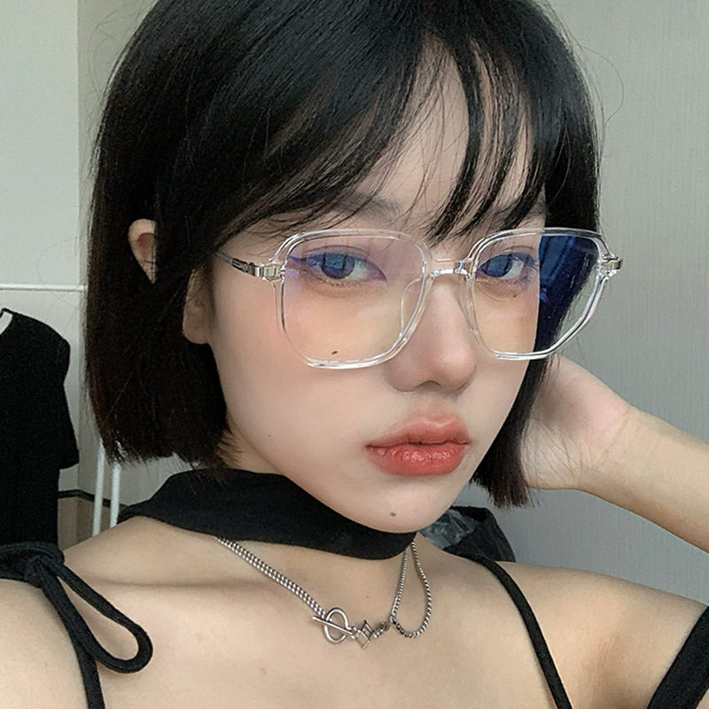 韩版复古超轻透明眼镜素颜神器ins圆脸显瘦眼镜框女近视可配度数