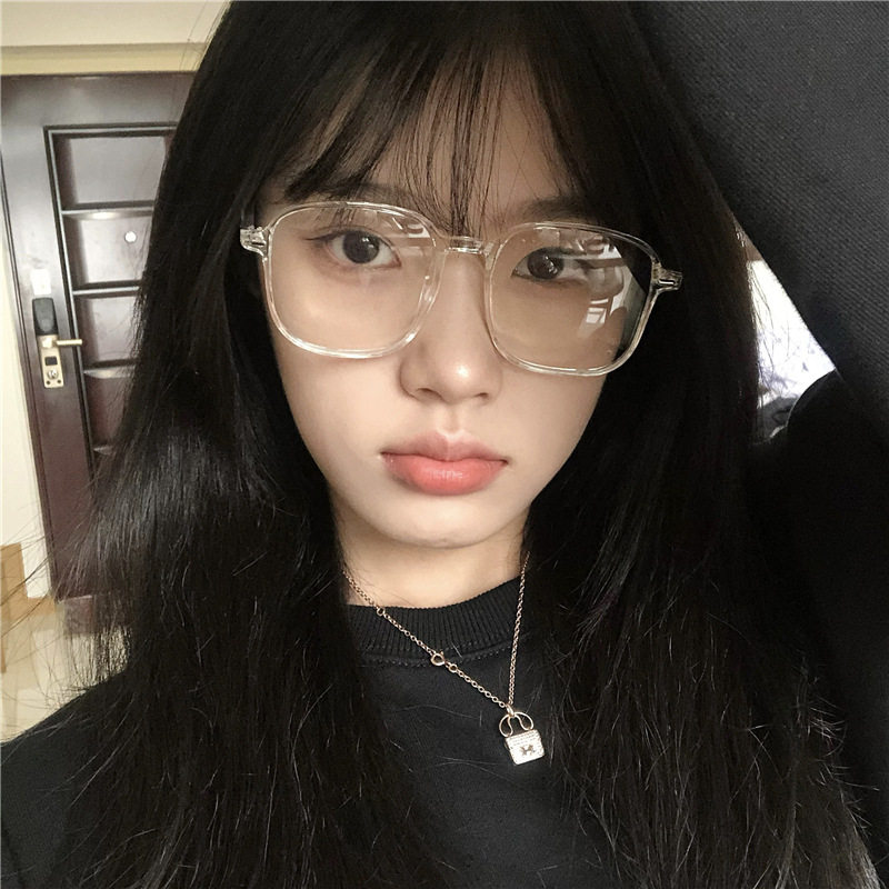 超轻TR近视眼镜女可配有度数大方框圆脸韩版潮素颜网红透明眼镜架