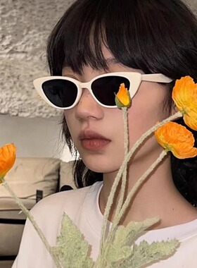 猫眼复古小框墨镜女2025新款Y2K辣妹欧美ins高级感防紫外线太阳镜