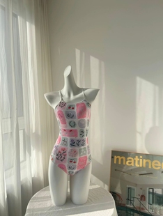 甜美拼色单层竞速运动女款游泳衣连体三角露背可爱高颜值时尚学生